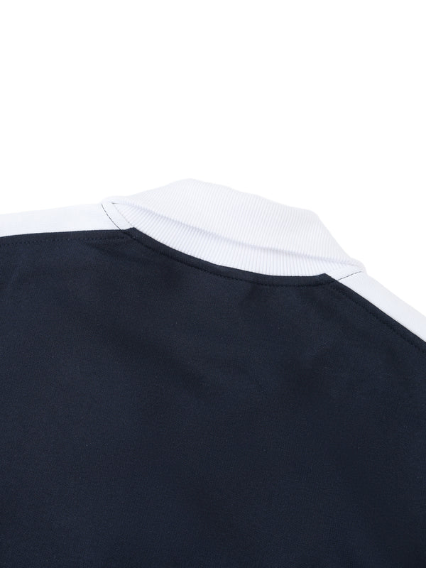 Contrast Trim Stand Collar Jacket
