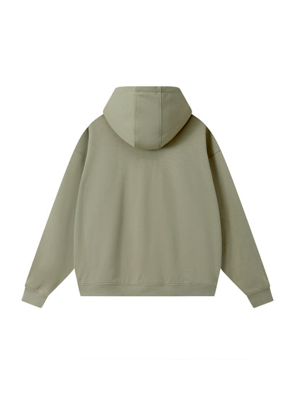 Drop-Shoulder Zip Up Hoodie