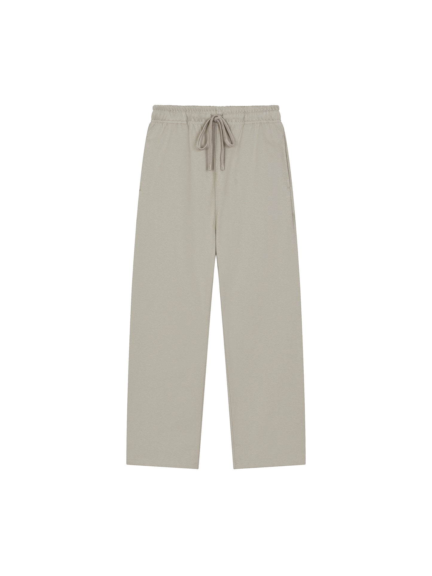 Solid Color Straight-Leg Sweatpants