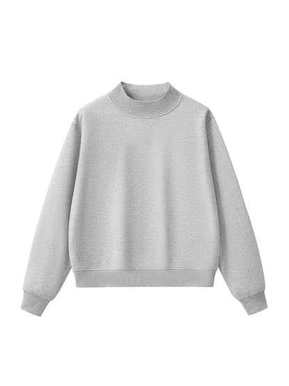 Fleece,Mock neck,Sweatshirt