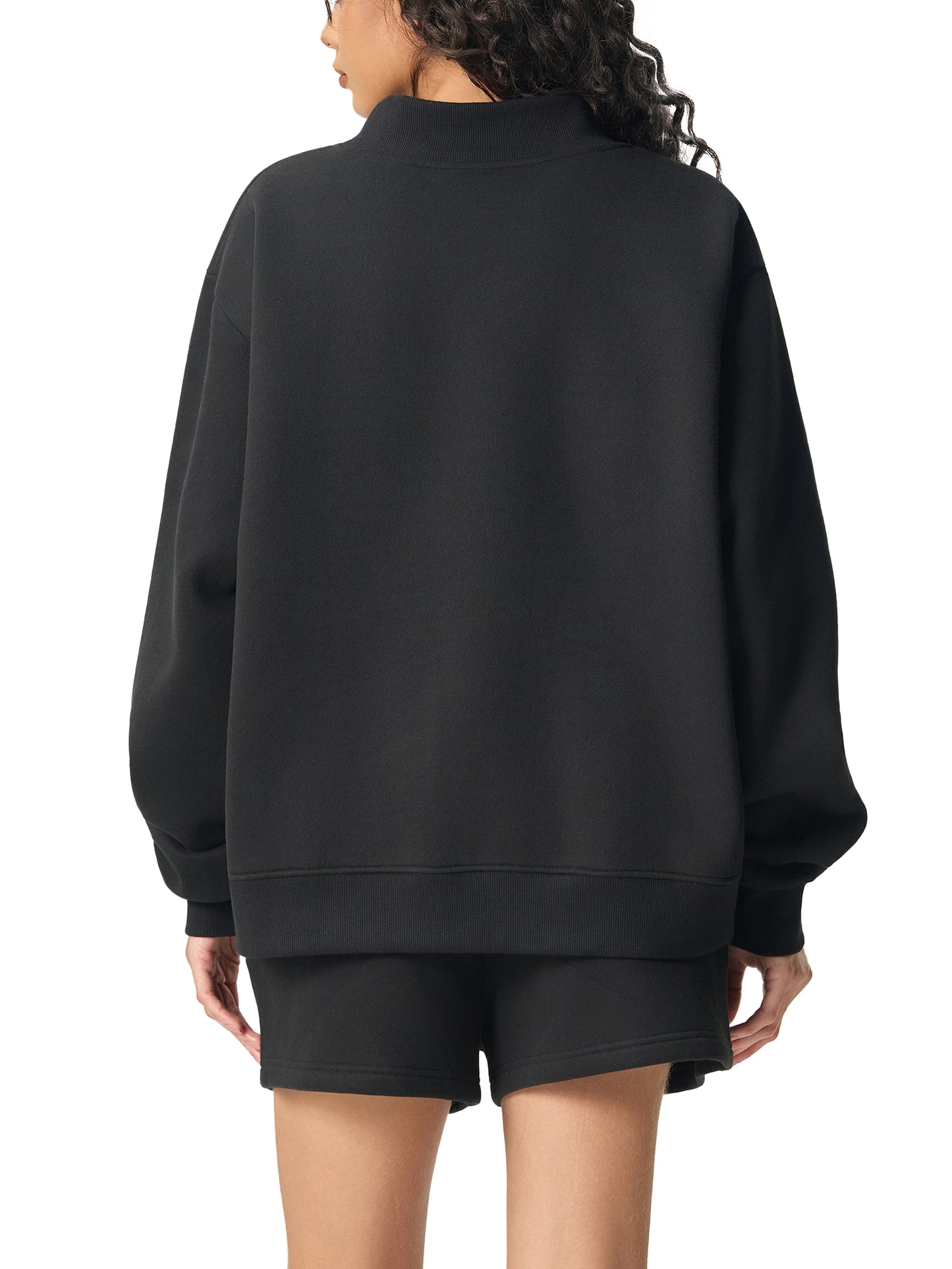Fleece,Mock neck,Sweatshirt
