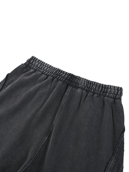 Snow Washed Tape Raw Edge Sweatpants