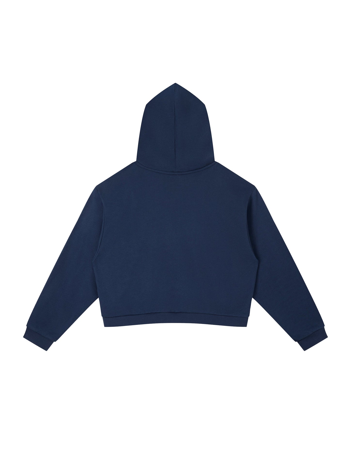 Contrast Side Stripe Cropped Hoodie 340GSM