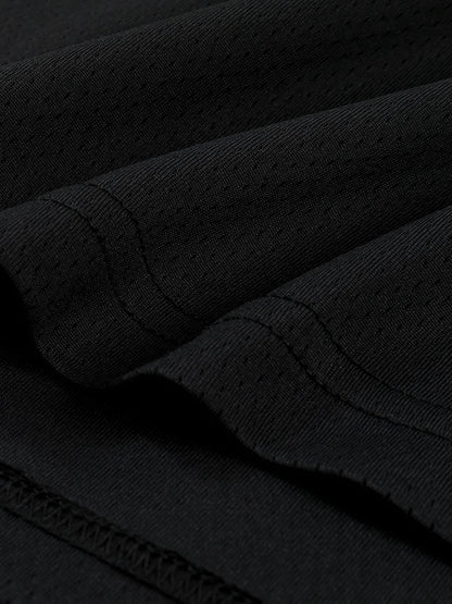 Contrast Raglan Sleeve Mesh T-Shirt