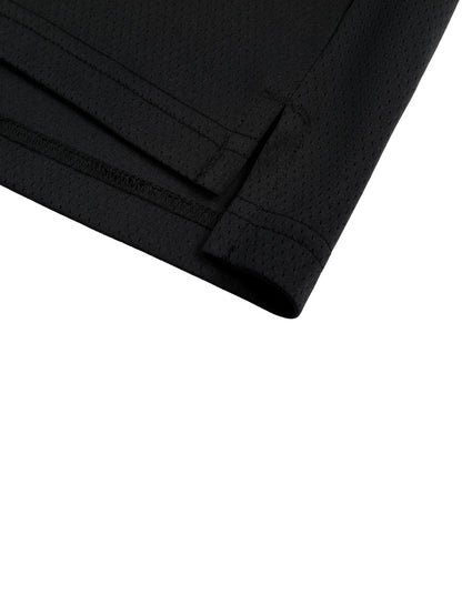 Contrast Raglan Sleeve Mesh T-Shirt