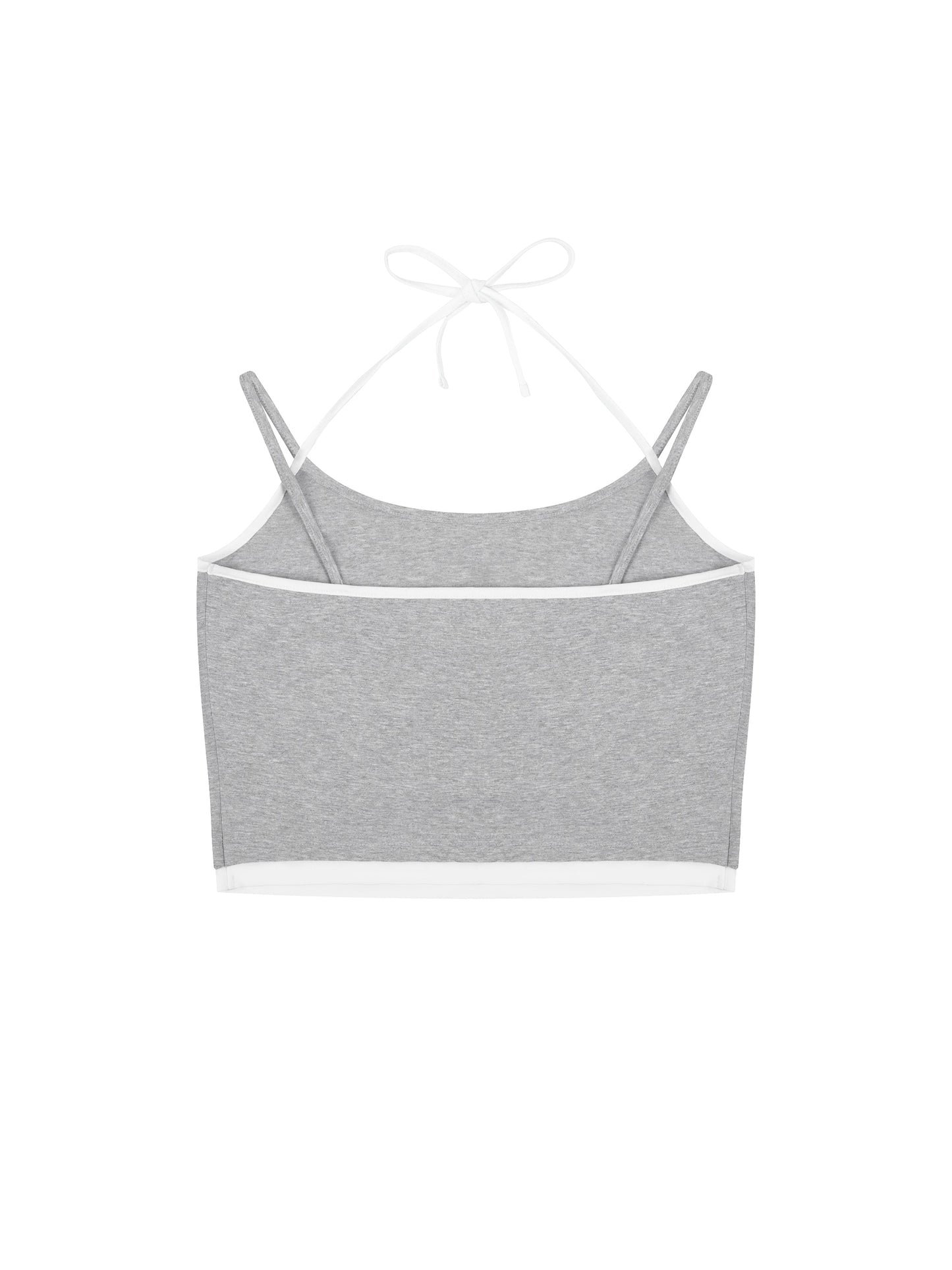 Contrast Binding Halter Tank Top 210GSM