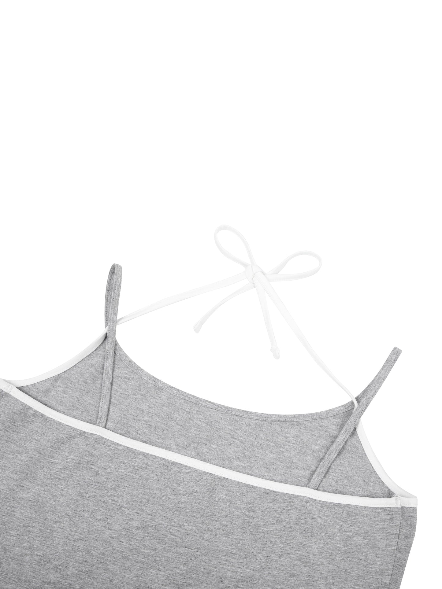 Contrast Binding Halter Tank Top 210GSM