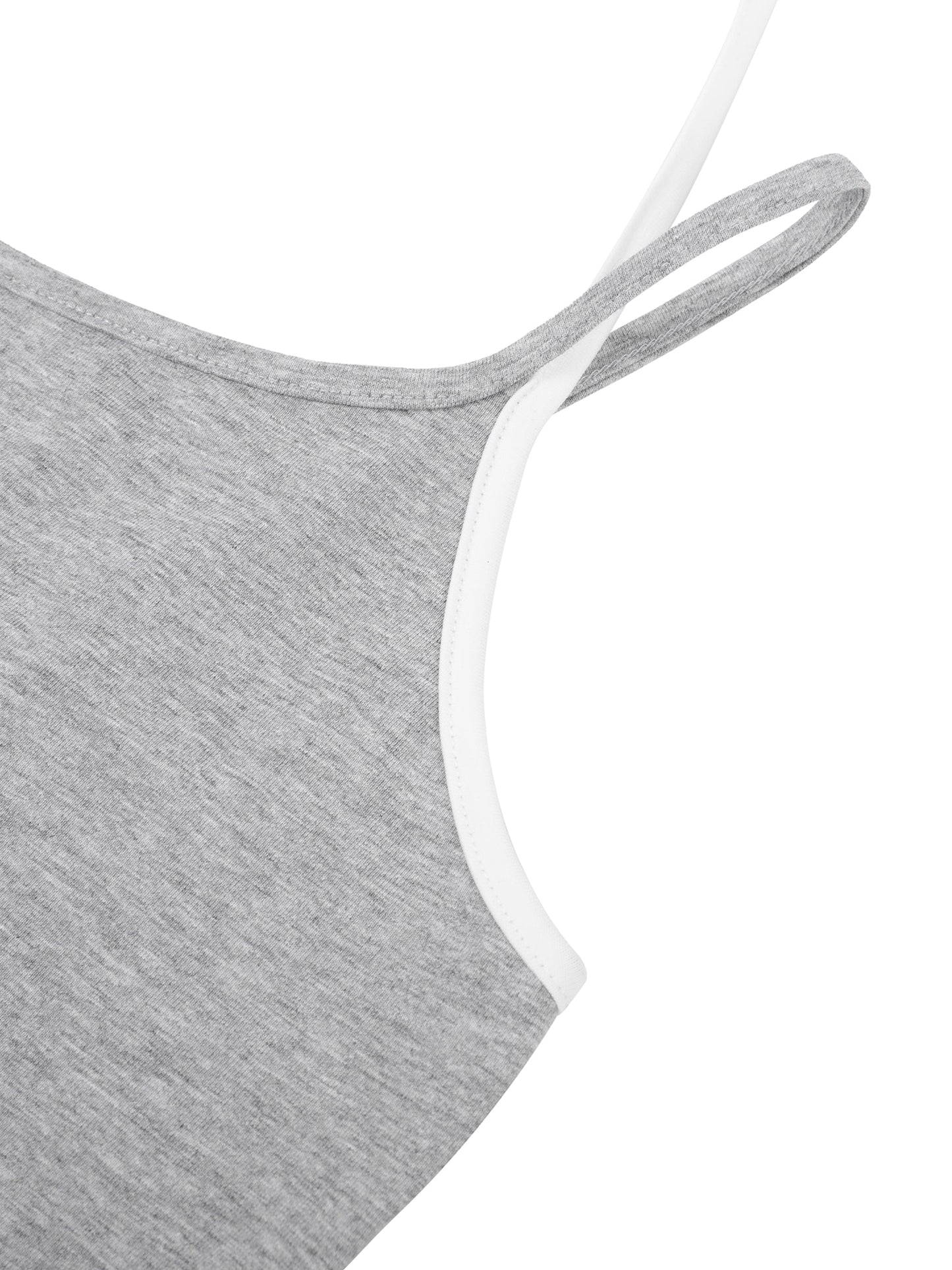 Contrast Binding Halter Tank Top 210GSM