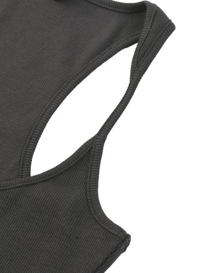 Slim Fit Ribbed Racerback Tank Top 280GSM