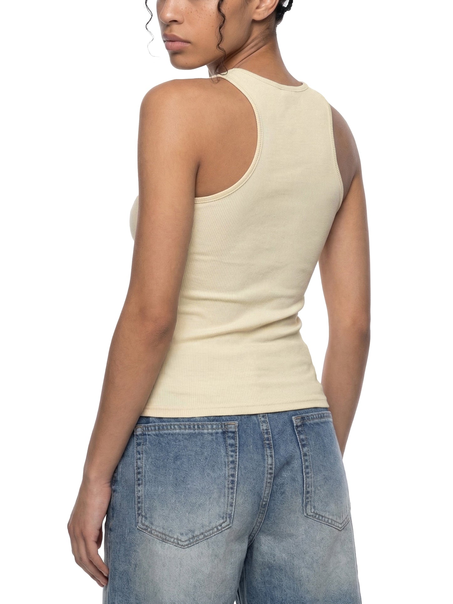 Slim Fit Ribbed Racerback Tank Top 280GSM