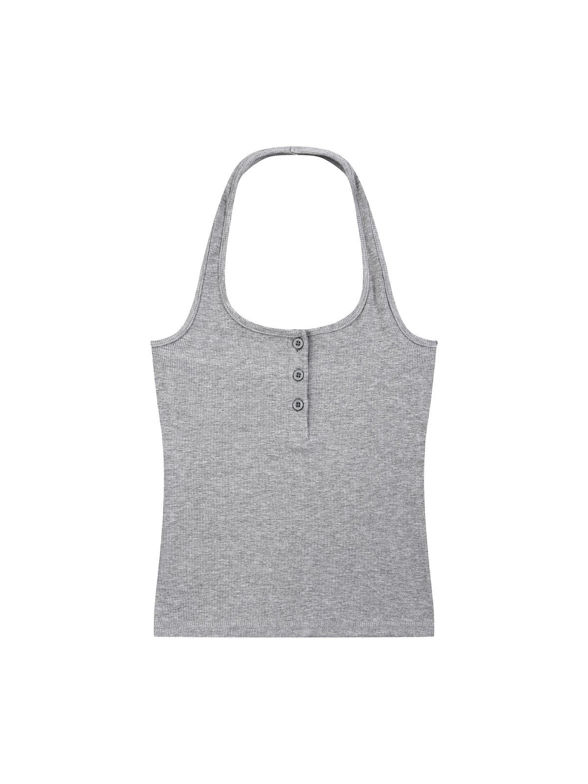 Women's Ribbed Henley Tank Top 250GSM
