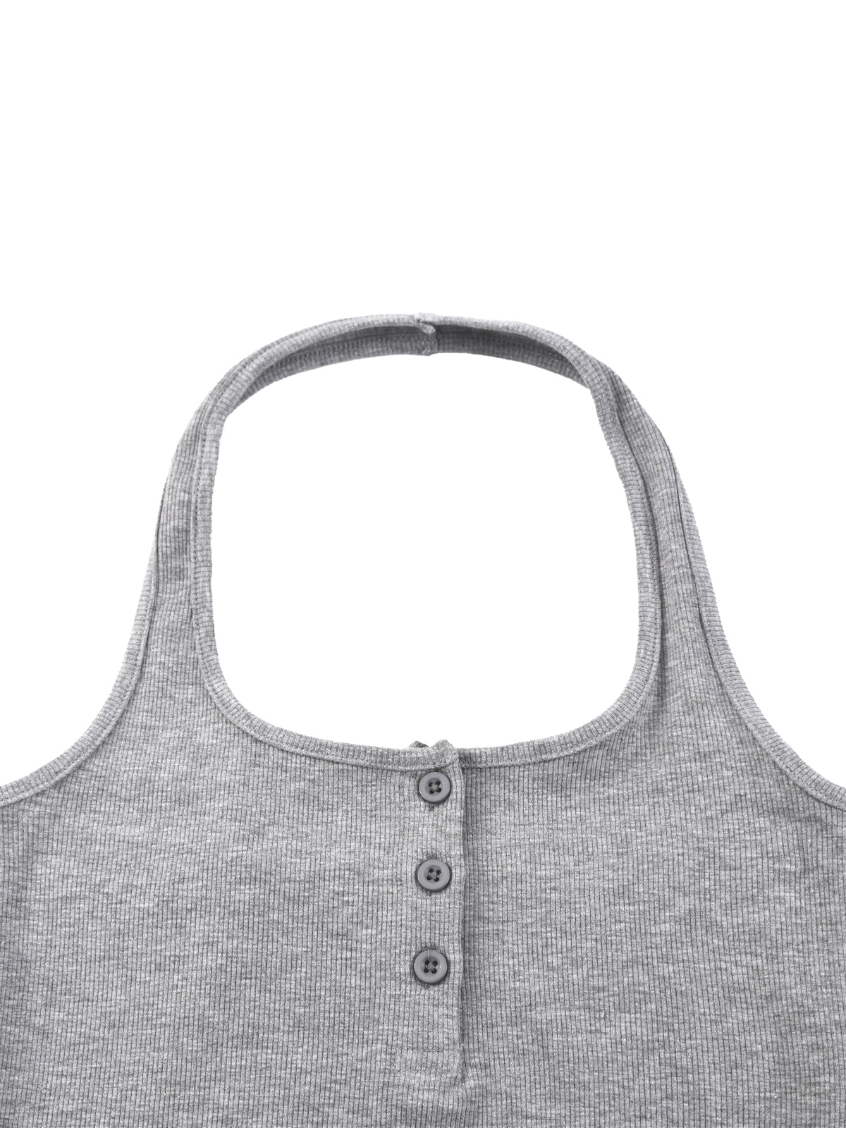 Women's Ribbed Henley Tank Top 250GSM