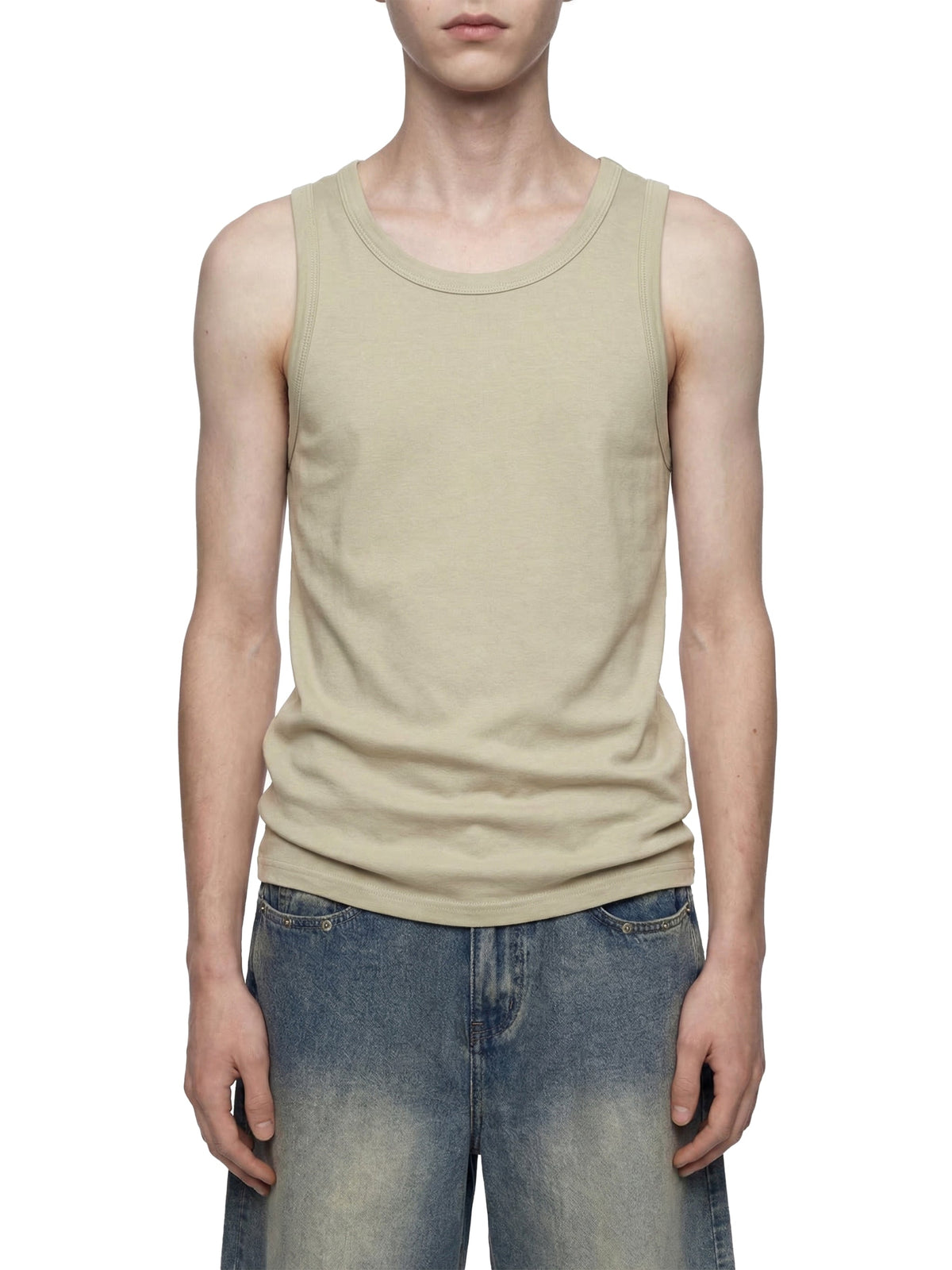 Men's Heavyweight Ribbed Tank Top 300GSM