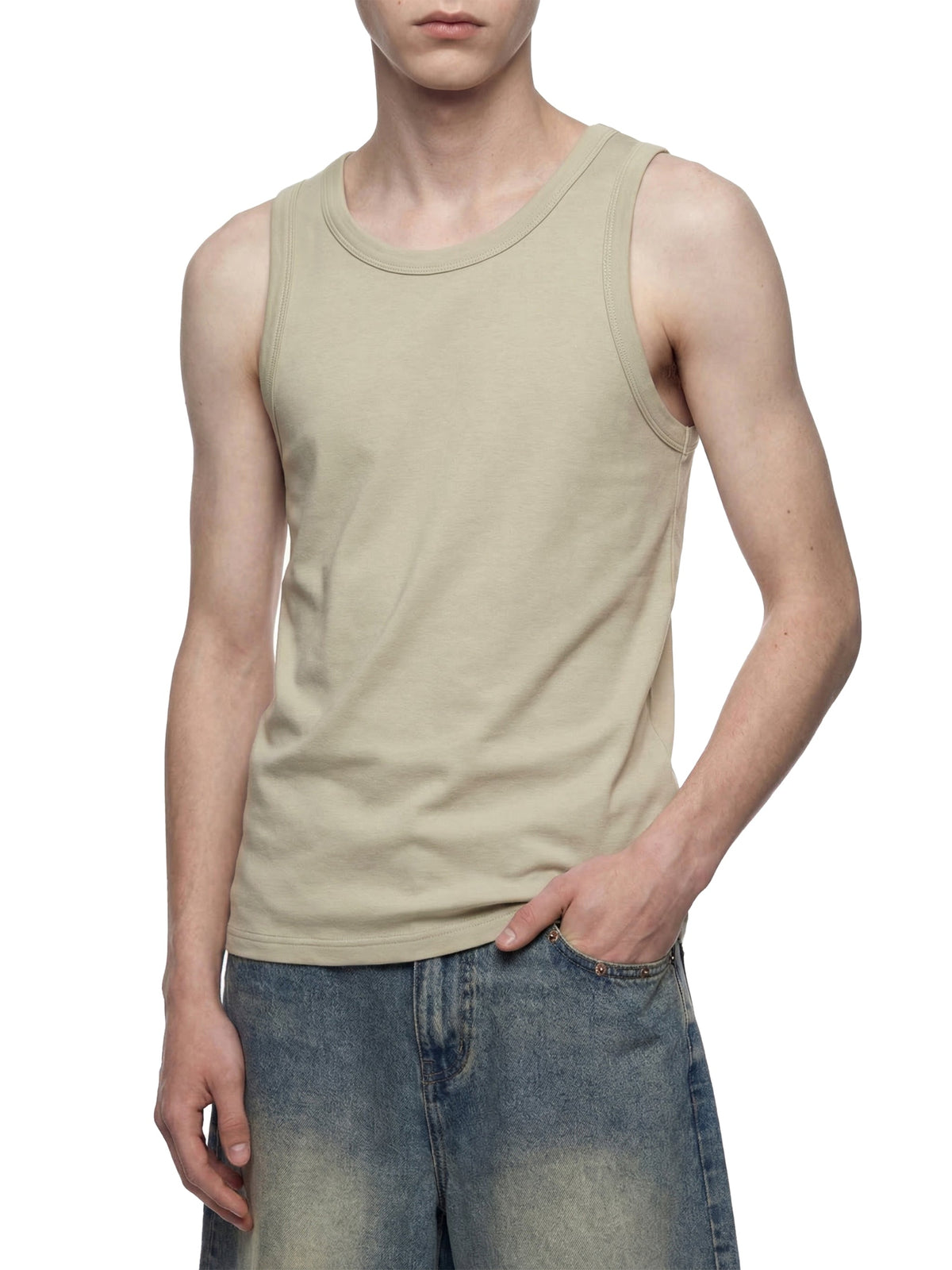Men's Heavyweight Ribbed Tank Top 300GSM