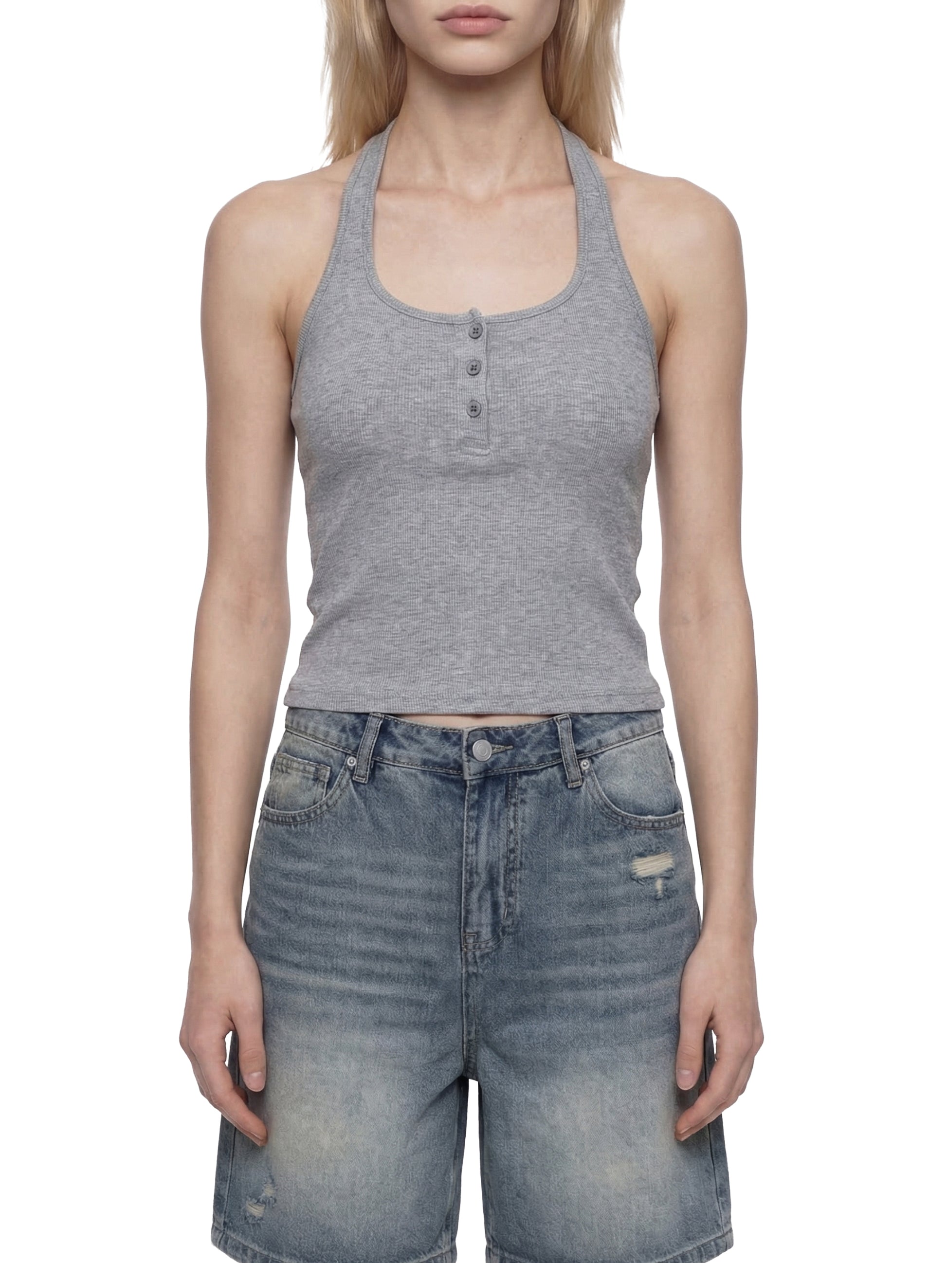 Halterneck,Halter,Henley neck