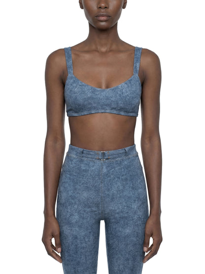 Women's Faux Denim Sports Bra