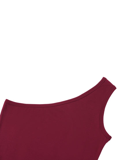 Women's One-Shoulder Crop T-Shirt