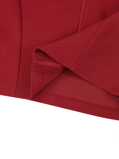 Women's Cropped Full Zip Short Sleeve T-Shirt
