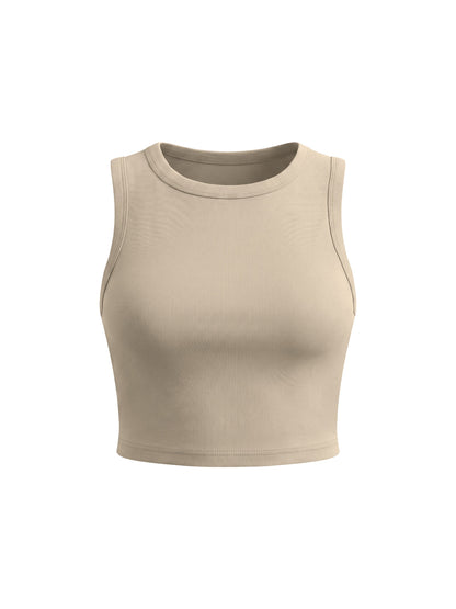Women's Tight Crewneck Crop Tank Top