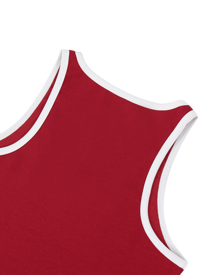 Women's Color Block Cropped Tank Top 220GSM