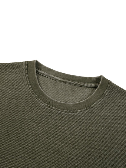 Unisex Vintage Wash Sunfade Boxy Waffle T-Shirt