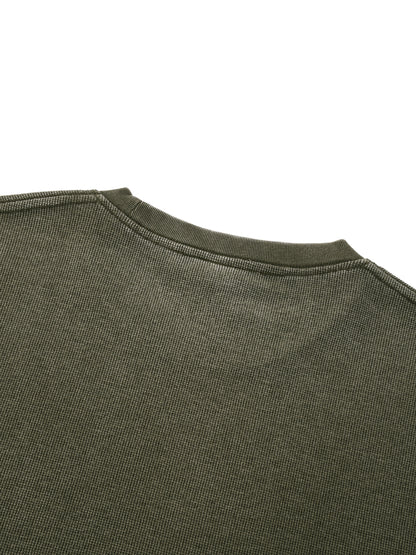 Unisex Vintage Wash Sunfade Boxy Waffle T-Shirt