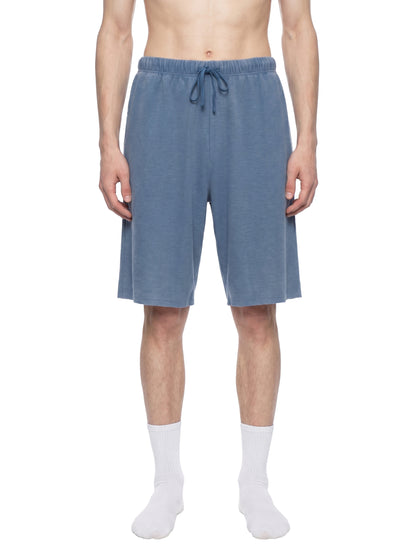 Unisex Vintage Wash Sunfade Waffle Raw Hem Shorts