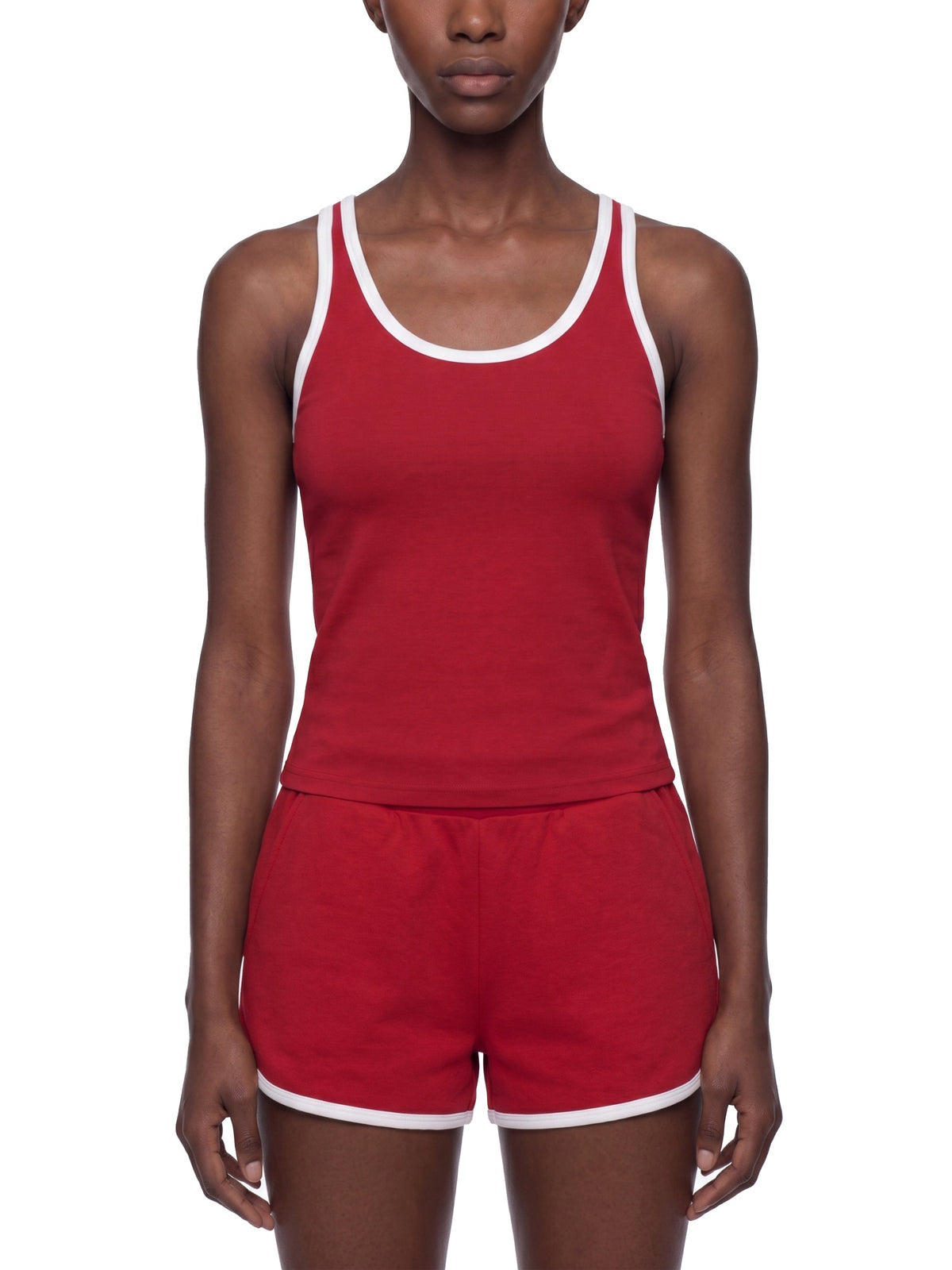 Women's Color Block Cropped Tank Top 220GSM