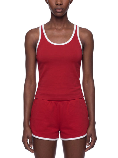 Women's Color Block Cropped Tank Top 220GSM