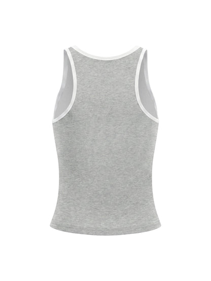 Women's Color Block Cropped Tank Top