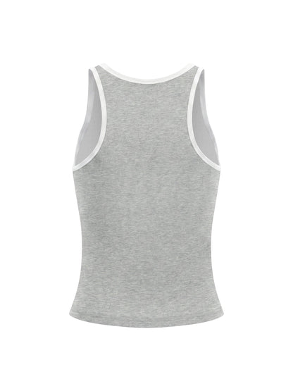 Women's Color Block Cropped Tank Top 220GSM