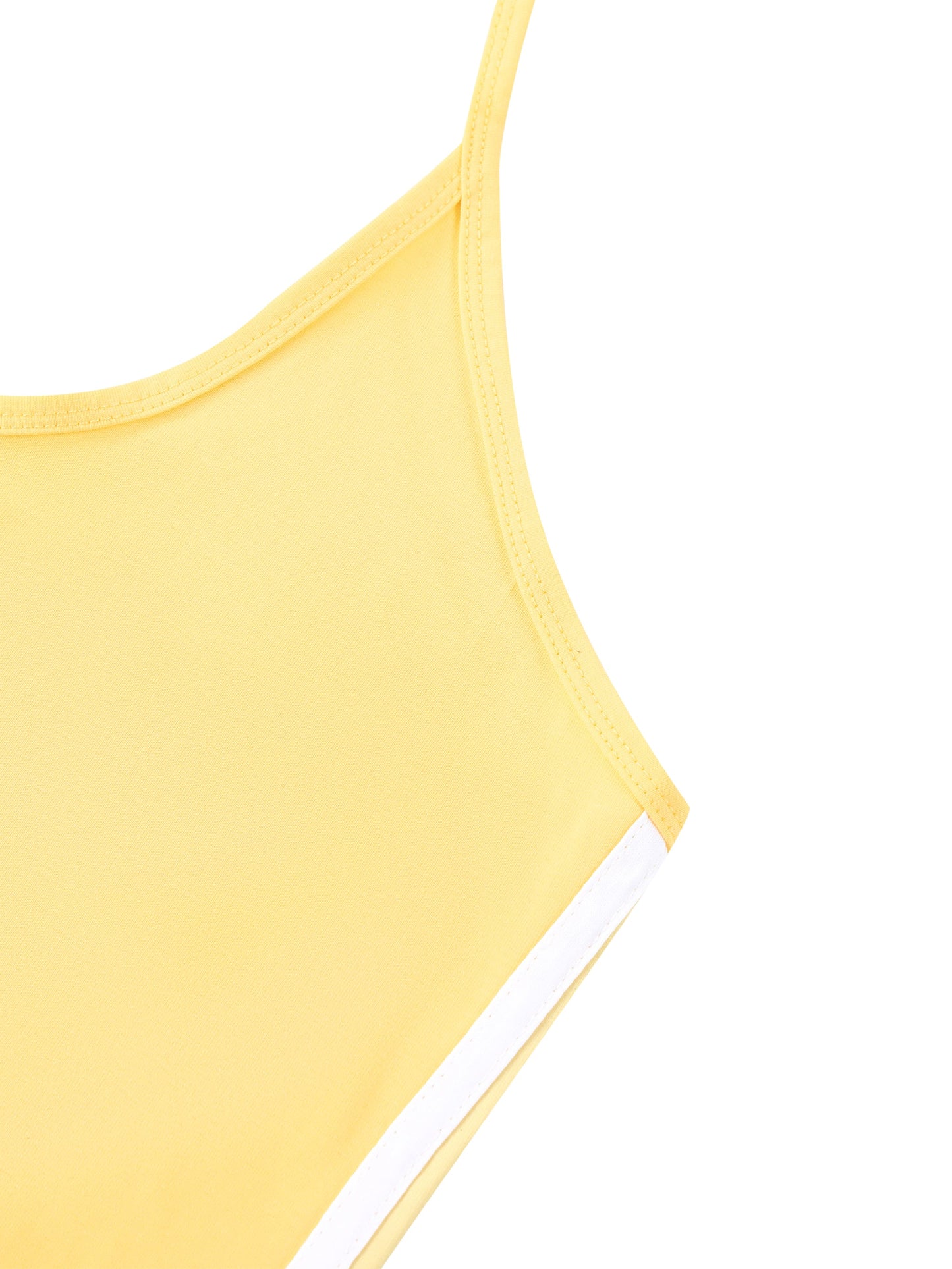 Women's Color Block Halter Crop Tank Top 210GSM