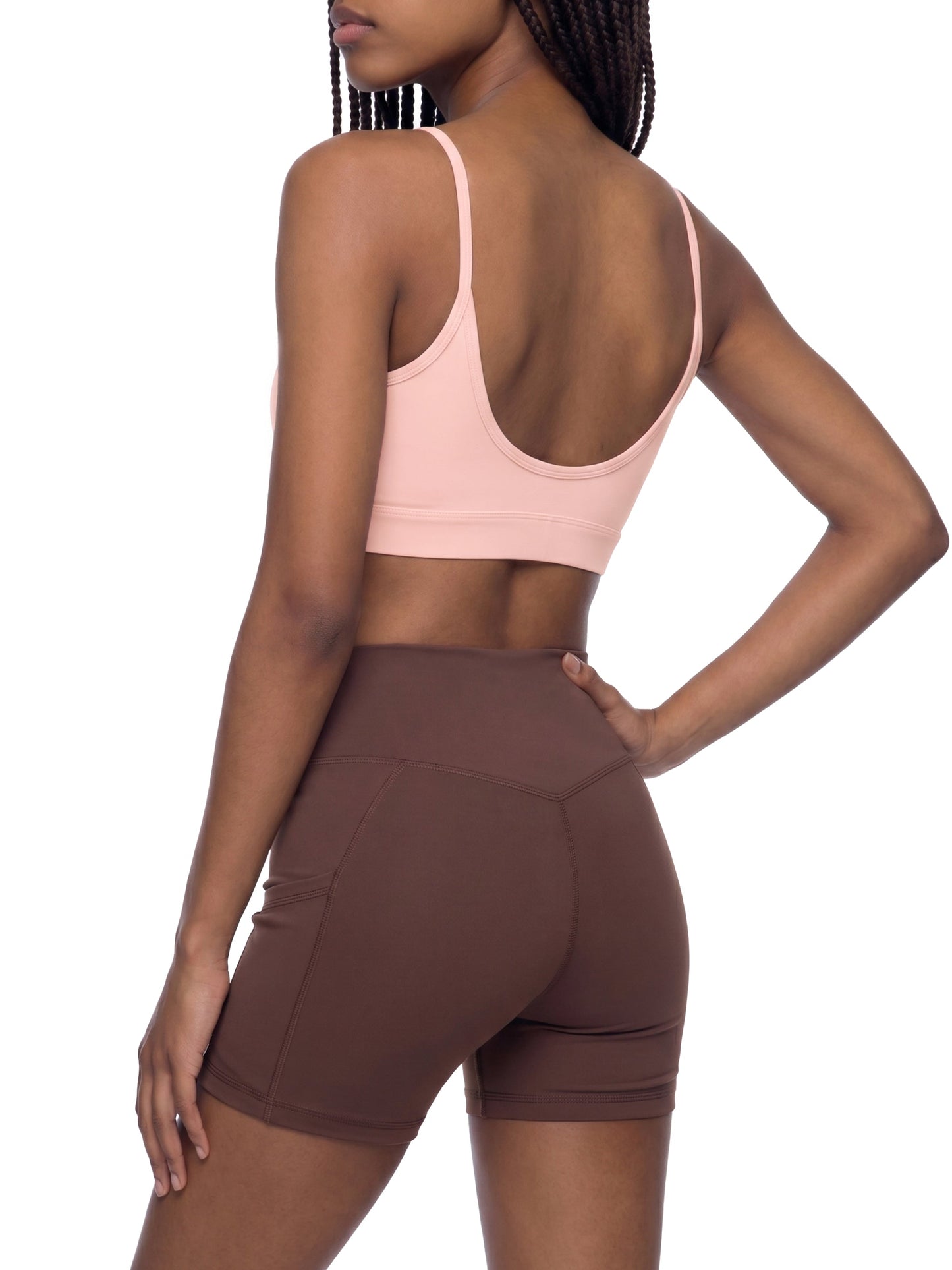 Women's Solid U-Neck Sports Bra
