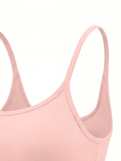 Women's Solid U-Neck Sports Bra