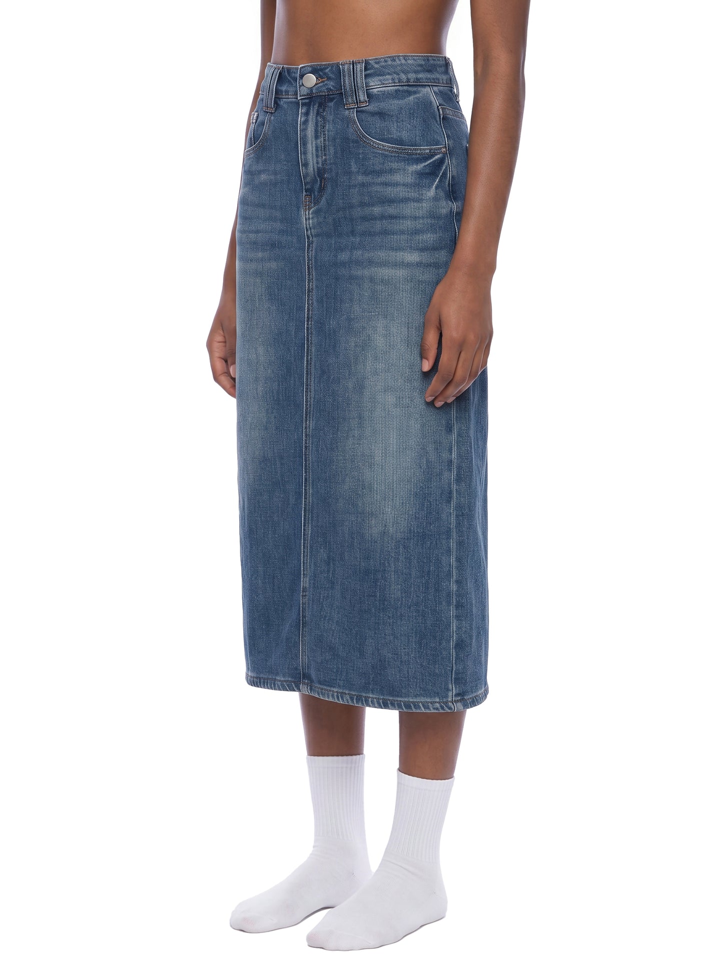 Women’s Vintage Wash Denim Skirt