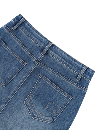 Women’s Vintage Wash Denim Skirt