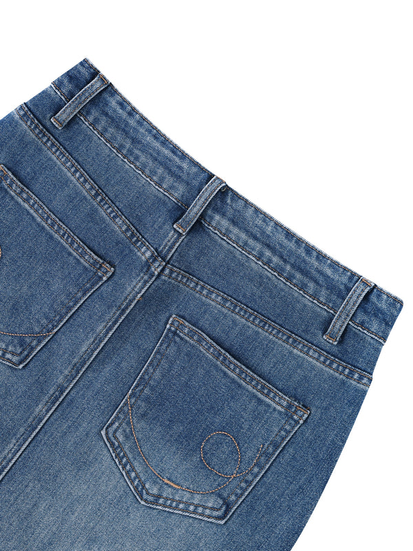 Women’s Vintage Wash Denim Skirt