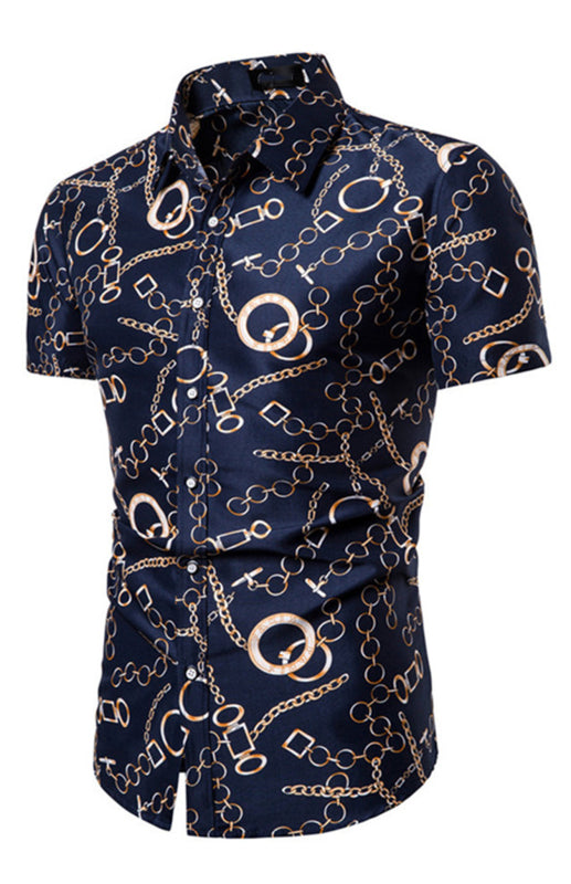 Chemise imprimée à manches courtes pour homme – collection été