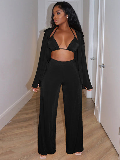 Ensemble de survêtement chaud en velours élégant pour femme