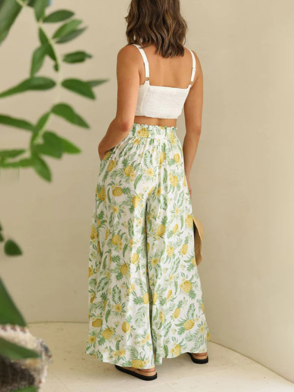 Pantalon décontracté ample à jambes larges, de style explosif