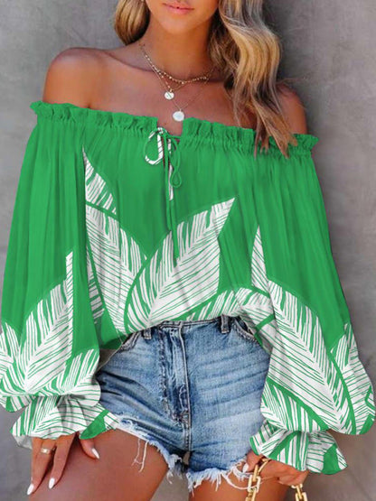 Haut court noué à épaules dénudées tie-dye pour femme