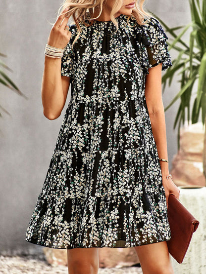 Women's Woven Printed Bohemian Dress