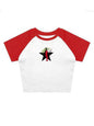 Women's Trendy Short Tight Lettering Printed T-Shirt Hot Girl Top