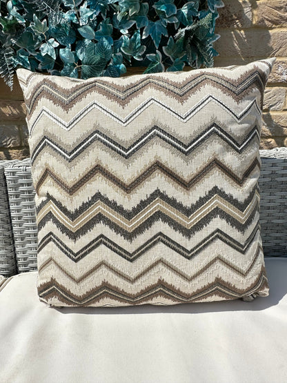 Le Coussin Couture - Le Beige Zig Zag Extérieur - Style N° 125