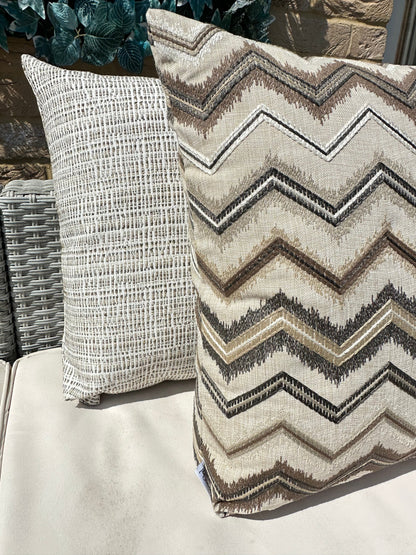 Le Coussin Couture - Le Beige Zig Zag Extérieur - Style N° 125