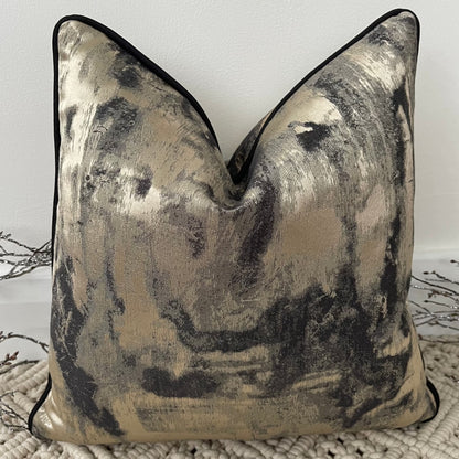 The Couture Cushion - The Black and Gold Chiara - Style No. 27
