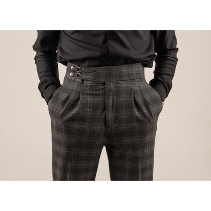 High Waist Pleated Men's Trousers