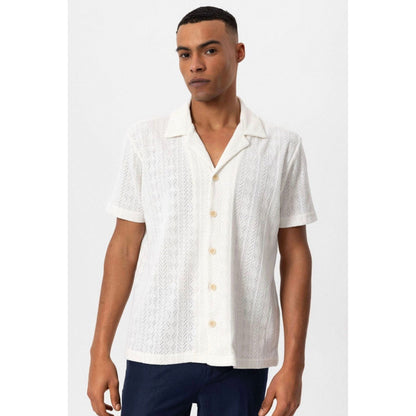 Collar Knitted Pattern Shirt