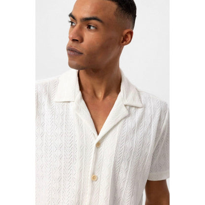 Collar Knitted Pattern Shirt