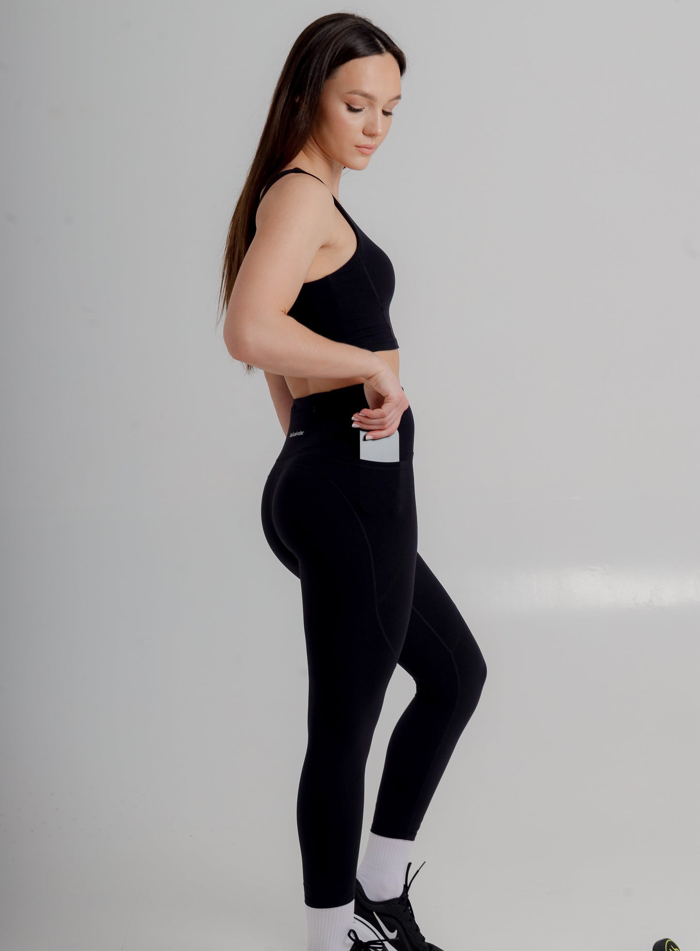 Women's Black Leggings with Pockets - High Waist Active Leggings